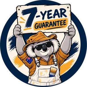 7-year workmanship guarantee on interior walls and ceilings illustration