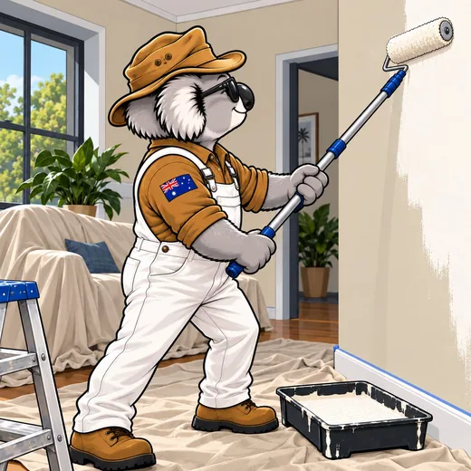 Interior repaint illustration